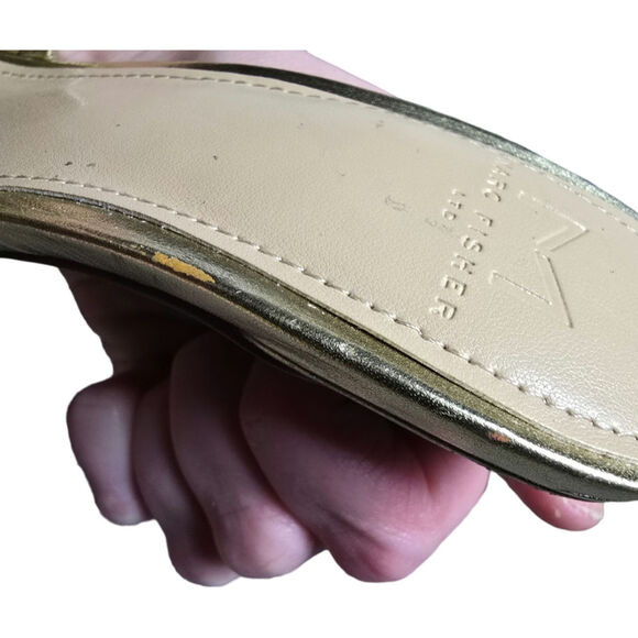 MARC Fisher Draya Heels Gold size 6 new with imperfections - Picture 7 of 9